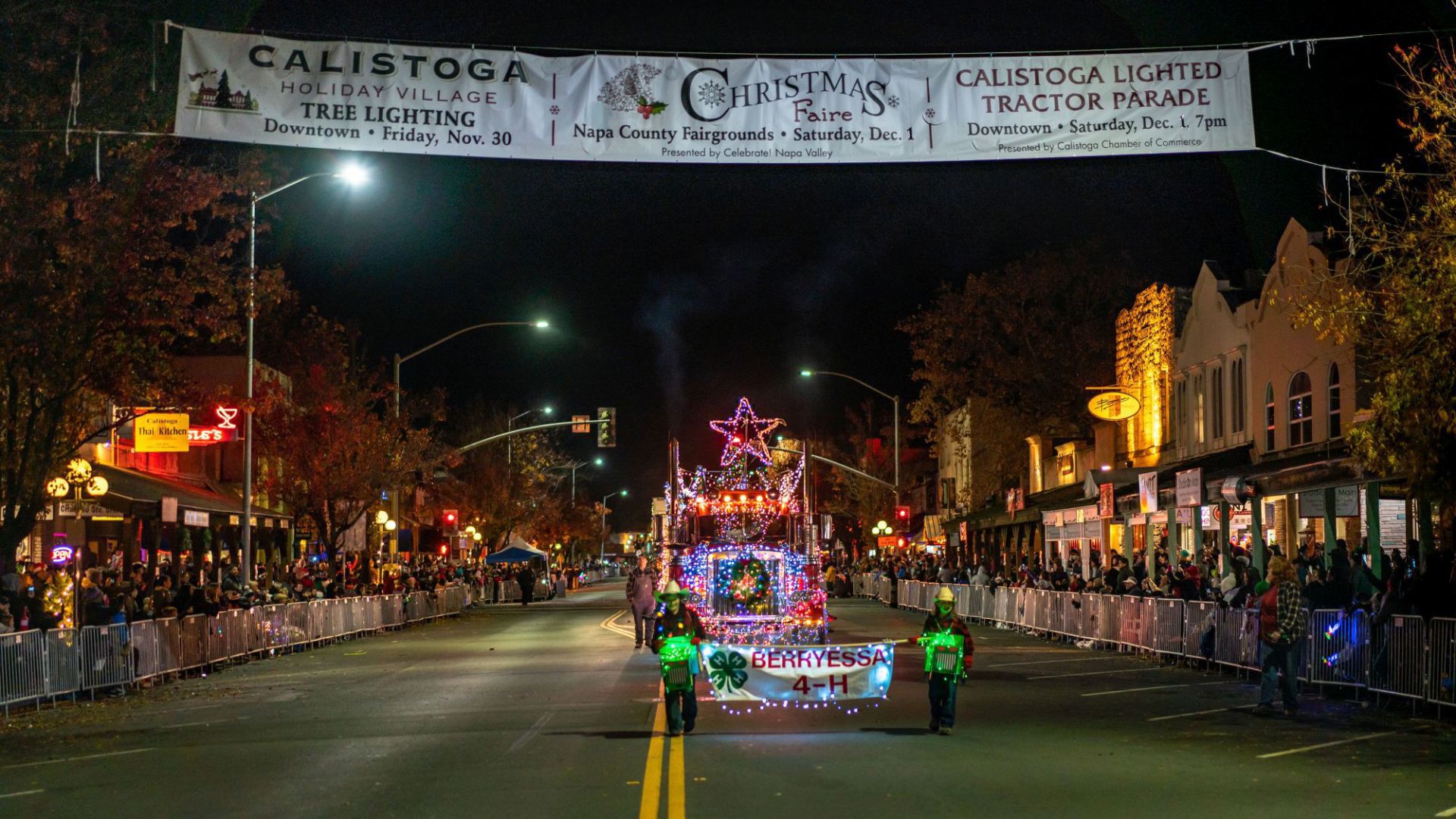 Calistoga Lighted Tractor Parade
